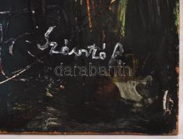 Szántó jelzéssel: Mária Jézussal. Olaj, farost, 55×35 cm