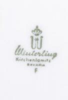 "Donaustadt Wien" feliratú Winterling porcelán fali dísztányér a fontosabb bécsi nevezetes...