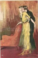 Italian art postcard, couple, A.D.M. serie No. 1191, artist signed (EK)