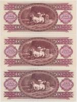 1992-1995. 100Ft (5x) benne 2db sorszámkövető és 2db egyugrású bankjegy T:II szép papír