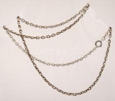 Régi ezüst óralánc, Ag., 15gr., jelzés nélkül, 62cm/ Old silver watch chain, Ag. 15gr., Without marking, 62cm