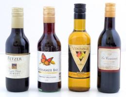 1999-2000 4 db különféle külföldi bor: Fetzer, La Caminade, Gossamer Bay, Vendange, 187 ml