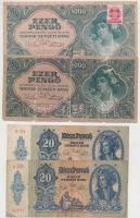 1936. 10P (6x) + 1941. 20P (6x) + 1945. 500P (4x) közte 1db magyar "N" betűvel + 1000P (2x...