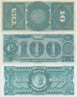 Amerikai Egyesült Államok 10db bankjegy másolat T:I,I-
USA 10pcs of replicas C:UNC,AU