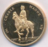 Franciaország 1993. "Ecu / Nagy Károly" aranyozott fém emlékérem (30mm) T:2 (PP)
France 1...