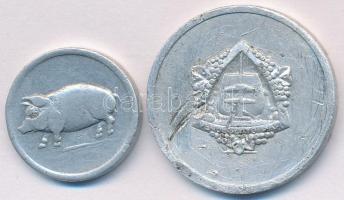 1955. "B.U.É.K." Al szerencsepénz + ~1950. "V. Miskolci Vendéglátóipari Étkezés"...