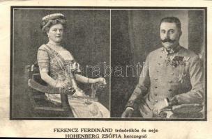 Ferencz Ferdinánd trónörökös és neje Hohenberg Zsófia hercegnő / Archduke Franz Ferdinand of Austria, Sophie, Duchess of Hohenberg (cut)