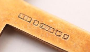 Arany(Au) 9K kereszt, jelzett, nettó: 0,9 g