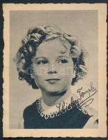 1936 Bp., Shirley Temple Club tagsági igazolványa előlapján Shirley Temple fotójával és nyomtatott aláírásával.