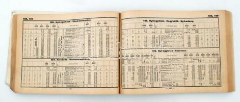 1949 Hivatalos menetrendkönyv, A Magyar Királyi Államvasutak kiadása, kissé ázott példány, pp.:416, ...