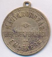 1896. "Milleniumi Emlék 896-1895 / Magyarország 1000 éves fennállása emlékére" Br emlékére...