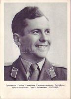 Szovjet űrhajósok 9 db képeslap