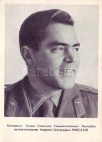 Szovjet űrhajósok 9 db képeslap