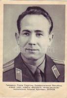 Szovjet űrhajósok 9 db képeslap