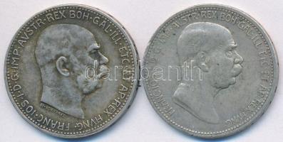 Ausztria 1908. 1K Ag "Jubileum" + 1915. 1K Ag "Ferenc József" T:2-
Austria 1908...