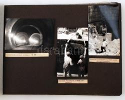 cca 1970 M2 Budapesti metró építésének fotóalbuma cca 50db feliratozott fénykép, cca 12x9cm