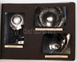 cca 1970 M2 Budapesti metró építésének fotóalbuma cca 50db feliratozott fénykép, cca 12x9cm