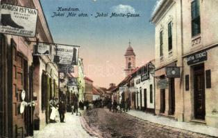 Komárom, Komárno; Jókai Mór utca, Bartha Ferenc, Kőrösi István, Tamasek Lajos, Lengyel Ferenc üzletei / street, shops (EK)