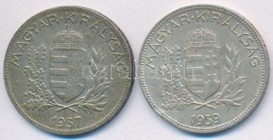 1937-1939. 1P Ag (2x) T:2,2-