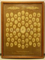 1889 Magyar kir. Államvasutak Ruttka állomás alkalmazottai tabló fotó keretben 25x33 cm