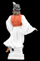 Herendi táncoló juhász, kézzel festett, jelzett (koronás), hibátlan, m: 29 cm