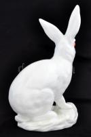 Herendi nyúl, kézzel festett, jelzett, hibátlan, m: 29,5 cm