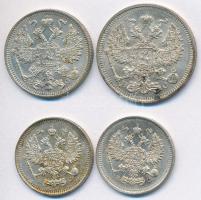 Orosz Birodalom 1914. 10k Ag (2x) + 15k Ag + 20k Ag T:2
Russian Empire 1914. 10 Kopeks Ag (2x) + 15...