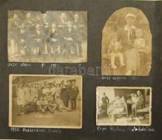 1920-as évek 6 db katonai témájú fotó kartonlapra kasírozva