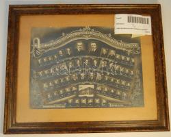 1940 A debreceni ref. kollégium tanítóképző intézetének növendékei tabló  keretben 42x34 cm