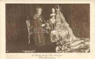 IV. Károly király, Zita királyné, Ottó koronaherceg / King Charles IV, Queen Zita, crown Prince Ottó (Rb)