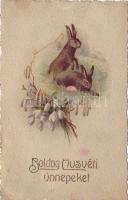 6 db képeslap (benne művész) érdekes bélyegzésekkel