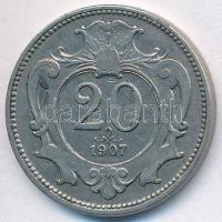 Ausztria 1907. 20h Ni T:2 Austria 1907. 20 Heller Ni C:XF