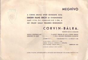 1938 Meghívó a Corvin-bálra