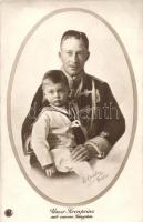 Unser Kronprinz mit seinem Küngsten / William, German Crown Prince with his son, E. Bieber