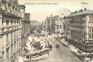 Vienna, Wien I. Schottengasse, Wahringerstrasse / streets, trams (Rb)