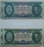 Hagyaték Ft bankjegytétel berakóban: 10Ft 1962(2x), 1969(3x), 1975(2x) 20Ft 1965(1x), 1975(2x) 50Ft 1983(8x), 1986(3x), 1989(18x), 100Ft 1984(3x), 1989(1x), 1992(3x) + 13db külföldi bene jobbak, mint D. Reich,NDK T:II,II/III