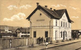 Maroshévíz, Toplita; vasútállomás, kiadja Moldován Miklós / railway station