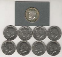 USA 1960-as évek 1/2$ "Kennedy" 9db T:1,2