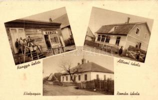 Középapsa, Strední Apsa; Hangya, állami iskola, román iskola / cooperative, schools (Rb)