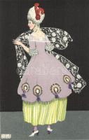 Lady in purple dress, B.K.W.I. 384-5. s: Mela Koehler