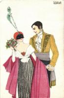 Couple in costumes, B.K.W.I. 620-1. s: Mela Koehler (fa)