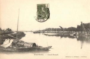 Haiphong, Canal Bonnal, boats