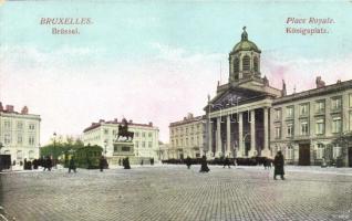 Brussels, Bruxelles; Place Royale / royal square, tram (EK)