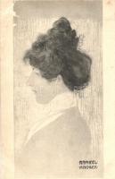 Profile of a Lady, s: Raphael Kirchner (minor surface damage)