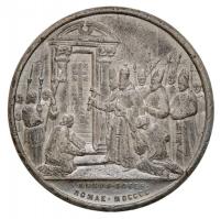 Vatikán 1900. "XIII. Leó / A Szent Kapu megnyitása" Sn emlékérem (39mm) T:2-
Vatican 1900...