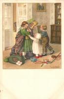 Mother comes home to her children, August Röckl, No. 1395 s: Pauli Ebner