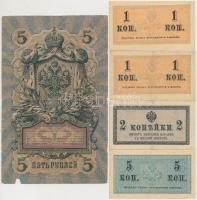 Vegyes: Csehszlovákia 1945. 50K (2x) + Orosz Birodalom 1912-1917. (1909) 5R Szign.: Shipov + 1915. 1...