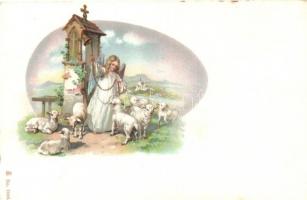 9 db RÉGI vegyes motívum képeslap, főleg üdvözlőlapok, néhány litho, vegyes minőség / 9 old mixed mo...