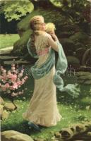 9 db RÉGI vegyes motívum képeslap, főleg üdvözlőlapok, néhány litho, vegyes minőség / 9 old mixed mo...