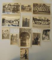 1935 Felvidéki népviseletek 5db fotólap+7 fénykép